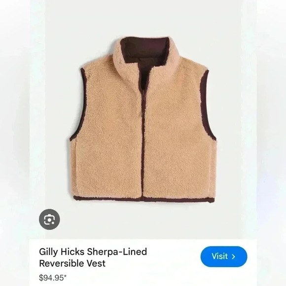 Gilly Hicks Reversible Sherpa Vest - size Small - Picture 2 of 5